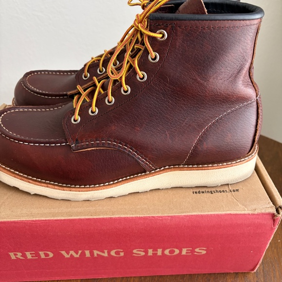 Red Wing 8138 Classic Moc Toe Boots • Men’s 10.5 D • Briar Oil Slick Brown Leath - Picture 3 of 8